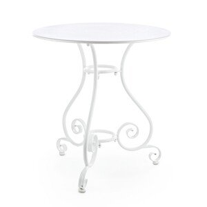 Etienne Kerti asztal, Bizzotto, Ø70x72 cm, acél, fehér