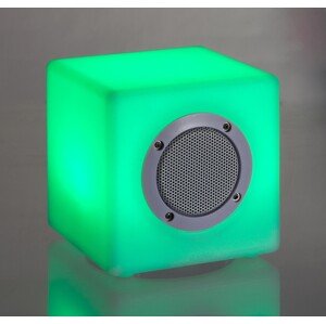 LED lámpa Bluetooth hangszóróval, Bizzotto Cube, 7 szín, USB kábel + távirányító, 15x15x15 cm, 15x15x15 cm