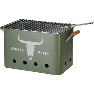 Grill King téglalap alakú grill, 32x20x20 cm, cink, zöld