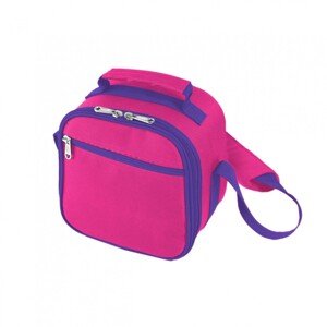 Pink Hőszigetelt táska és ételtároló , 12.5 x 20 x 20 cm, műanyag/poliészter/PEVA, rózsaszín/kék