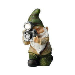 Gnome w camera Kerti lámpa, Lumineo, 12x14.5x23 cm, poligyanta, színes