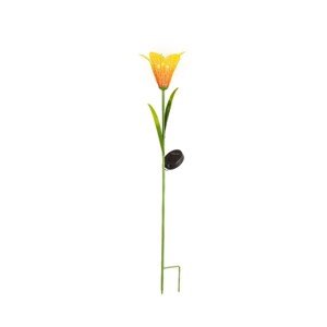 Lily, Lumineo Kerti lámpa, 17x17x82.5 cm, fém, sárga/narancssárga