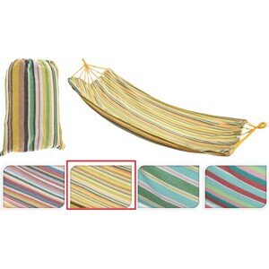Stripe Függőágy, 200x100 cm, polipamut, sárga /zöld