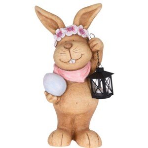 Girl Bunny Dísz lámpa, 17x20x48 cm, kerámia, színes
