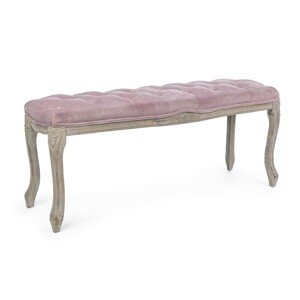 Mathilde, Bizzotto Pad, 110x36x47 cm, bársony, púder rózsaszín