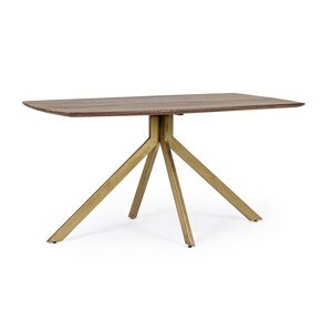 Sherman Asztal, Bizzotto, 150 x 90 x 76 cm, mangófa/acél
