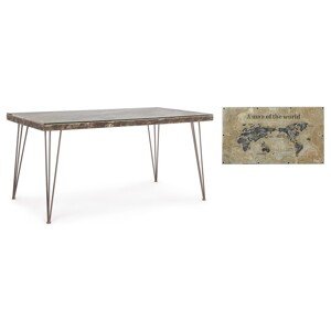 Atlantide Asztal, Bizzotto, 160 x 90 x 77 cm, acél/üveg