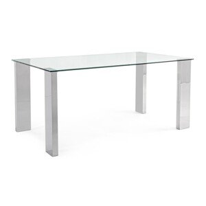 New Asztal, Bizzotto, 160 x 90 x 75 cm, MDF/edzett üveg