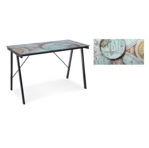 Young Gulliver Íróasztal, Bizzotto, 113 x 58 x 73 cm, acél/edzett üveg