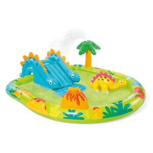 Dino Play Felfújható gyerek medence, 143 L, 191x152x58  cm, polivinil-klorid, színes