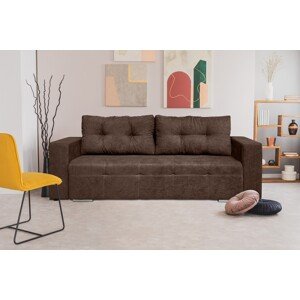 Venice Kihúzhatós kanapé 238x96x80 cm, tárolóládával, barna