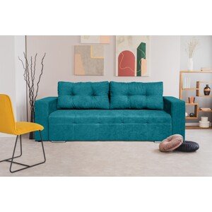 Venice Kihúzhatós kanapé 238x96x80 cm, tárolóládával, kék