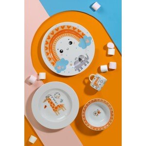 Kutahya Porselen Étkészlet gyerekeknek, YS04MT42011294, 4 darab, porcelán, színes