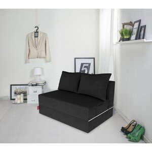 Urban Living Kihúzhatós kanapé, 136x80x40 cm, fekete