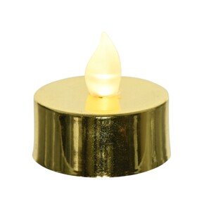 Gold Gyertya LED-el, Lumineo, Ø3.8 cm, műanyag, aranyszín