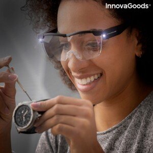 Glassoint InnovaGoods Szemüveg LEDel, 180% nagyítás, elemekkel
