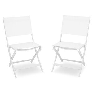Breeze 2 db Összecsukható szék, L.63 l.50 H.88, alumínium, fehér