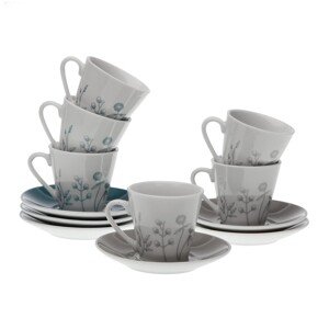 Nomma 6 db Kávés csésze és kistányér, Versa, 5.8 x 5.8 x 6 cm, porcelán
