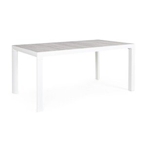 Mason Kerti asztal, Bizzotto, 160 x 90 x 74 cm, alumínium/kerámia, fehér