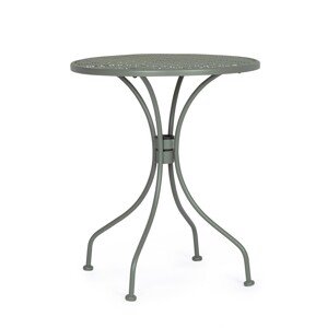 Lizette Kerti asztal, Bizzotto, Ø60 x 71 cm,  acél, matt felület, sötét olívaszín