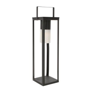 Square Napelemes lámpa LED akasztóval,, Bizzotto, 20 x 20 x 75 cm, acél, fekete