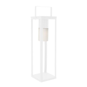 Square Napelemes lámpa LED akasztóval, Bizzotto, 20 x 20 x 75 cm, acél, fehér