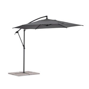 Tropea Kerti /terasz napernyő, Bizzotto, Ø 300 cm, oszlop Ø 46-48 mm, acél/poliészter, sötétszürke