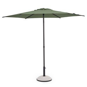 Samba Kerti/terasz napernyő, Bizzotto, Ø 270 cm, oszlop Ø 38 mm, acél/poliészter, olíva zöld