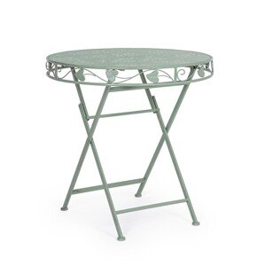 Harriet Round Összecsukható asztal, Bizzotto, Ø 70 x 74 cm, acél, zöld