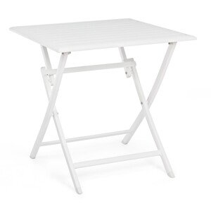 Elin Összecsukható kerti asztal, Bizzotto, 70 x 70 x 71 cm, alumínium, fehér