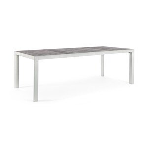 Mason Kerti asztal, Bizzotto, 220 x 100 x 74 cm, alumínium/kerámia, szürke
