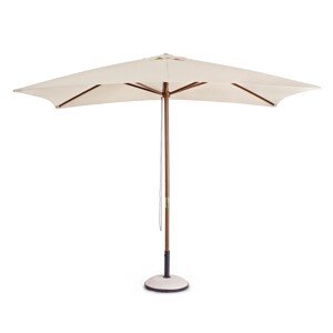 Syros Terasz/kerti napernyő, Bizzotto, 300 x 300 x 250 cm, oszlop Ø48 mm, fa/poliészter, természetes