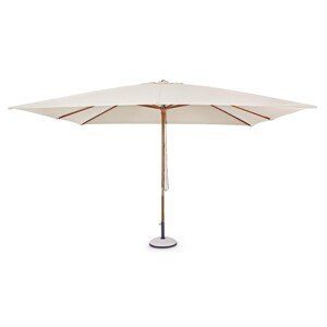 Syros Terasz/kerti napernyő, Bizzotto, 400 x 300 x 270 cm, oszlop Ø48 mm, fa/poliészter, természetes