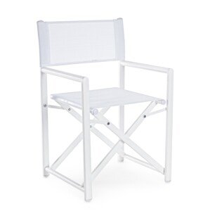 Taylor Összecsukható kerti szék, Bizzotto, 48 x 56 x 86 cm, alumínium/textil 2x1, fehér