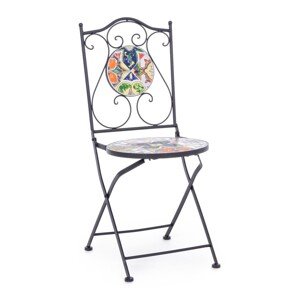Paloma Összecsukható kerti szék, Bizzotto, 39 x 47 x 92 cm, acél/kerámia