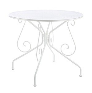 Etienne Kerti asztal, Bizzotto, Ø90 x 72 cm, acél, fehér