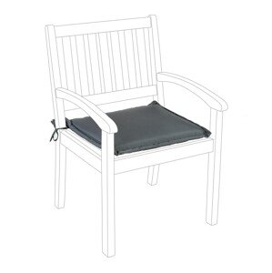 Poly180 Párna kerti székhez, Bizzotto, 49 x 52 cm, vízhatlan poliészter, antracitszürke