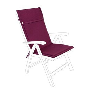 Poly180 Magas háttámlájú kerti szék párna, Bizzotto, 50 x 120 cm, vízhatlan poliészter, bordó