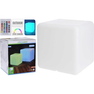 Cube Fénydekoráció, 30x30x30 cm, polipropilén, színes