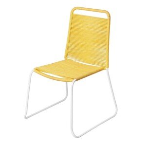 Antea Light Legs Kerti szék, 53 x 53 x 88 cm, acél/madzag, mustársárga