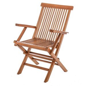 Kayla Összecsukható kerti szék, 56 x 60 x 90 cm, tíkfa, természetes