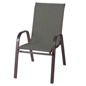 Nerea Kerti szék, 56 x 68 x 93 cm, acél/textil, barna