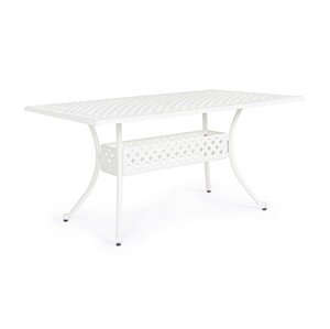 Ivrea Kerti asztal, Bizzotto, 160 x 90 x 73 cm, öntött alumínium, fehér