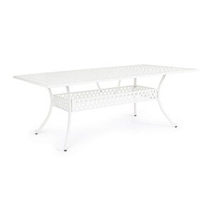 Ivrea Kerti asztal, Bizzotto, 213 x 107 x 73 cm, öntött alumínium, fehér