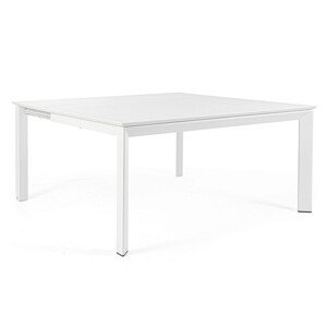 Konnor Kerti/terasz kihúzható asztal, Bizzotto, 160 x 110/160 x 77.5 cm, alumínium, fehér
