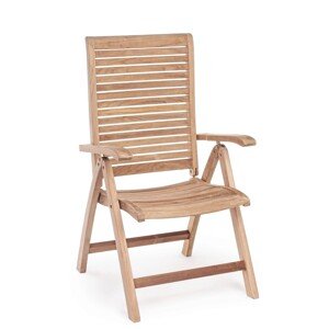 Maryland Kerti/terasz összecsukható szék háttámlával , Bizzotto, 61.5 x 64 x 109 cm, tíkfa/acél