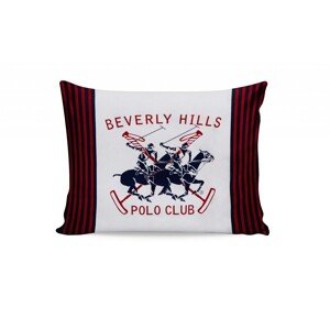 2 db 50x70-es párnahuzat, 100% pamut, Beverly Hills Polo Club, fehér / sötétkék / piros / narancs