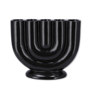 BUKAN fekete kerámia váza 21 cm