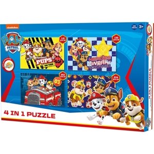 MANCS ŐRJÁRAT vidám kaland gyermek puzzle 4 az 1-ben, 19x29 cm