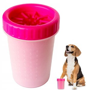 Szilikon mancsmosó kutyáknak, rózsaszín